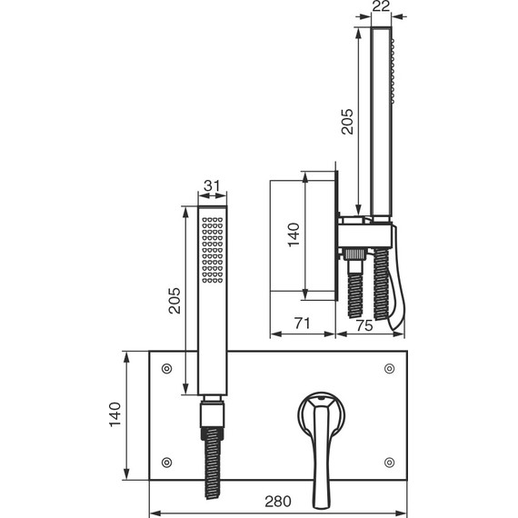 Смеситель для душа Emmevi Ares CR76052 - фото 2