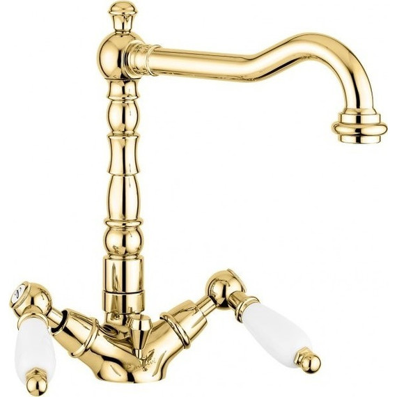 Смеситель для раковины Emmevi Deco Ceramic OR121613, золото - фото 