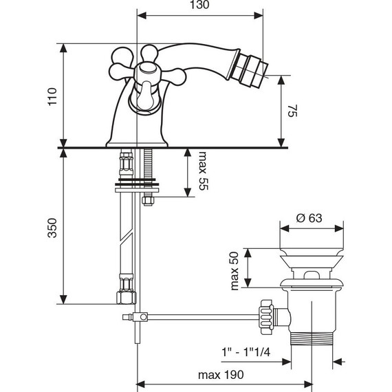 Смеситель для биде Emmevi Deco Classic OR12014, золото - фото 2