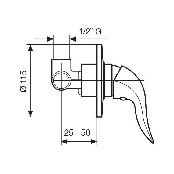 Смеситель для душа Emmevi Duka BR44009, бронза - фото 2