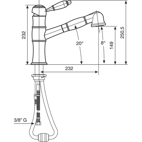 Смеситель для кухни Emmevi Laguna BR40065, бронза - фото 2