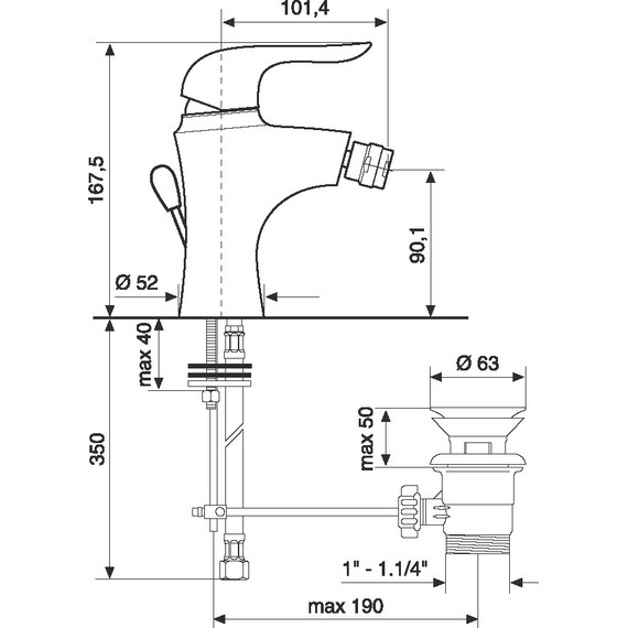 Смеситель для биде Emmevi Neco СR91004 - фото 2