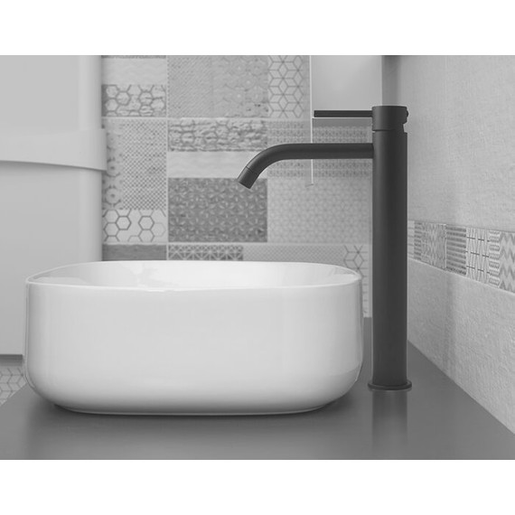 Смеситель для раковины высокий Paffoni Light LIG081NO, чёрный матовый - фото 2