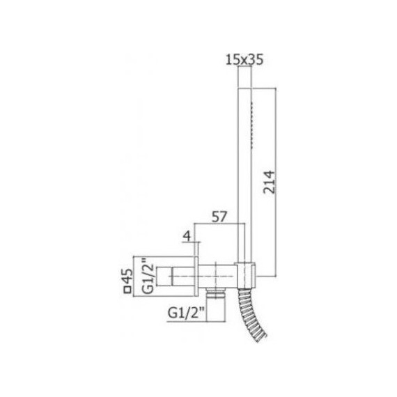 Душевой гарнитур Paffoni ZDUP095NO, чёрный матовый - фото 2
