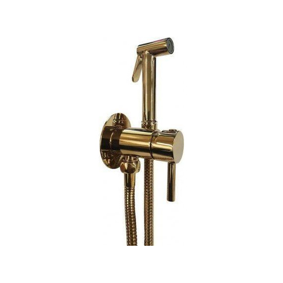 Набор для гигиенического душа Paffoni Tweet Round ZDUP110HG, золото - фото 