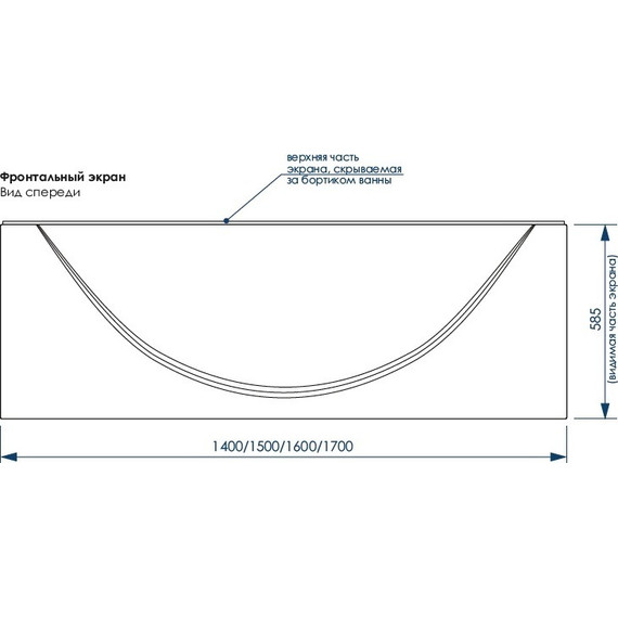 Панель фронтальная Loranto Alberto 170 см - фото 2