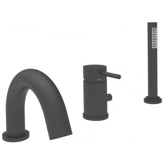 Смеситель для ванны Paffoni Light LIG047NO, чёрный матовый - фото 