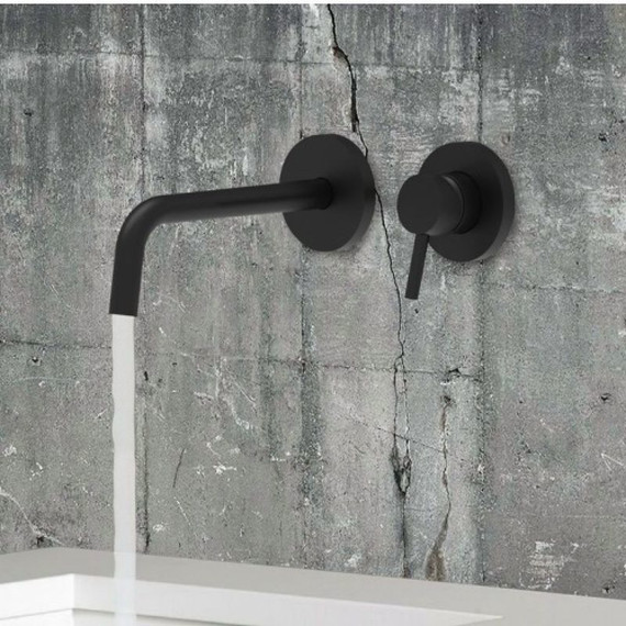 Смеситель для раковины настенный Paffoni Light LIG006NO70, чёрный матовый - фото 3