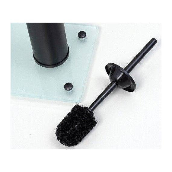 Стойка с держателем и ёршиком WasserKraft K-1264BLACK, цвет чёрный - фото 4