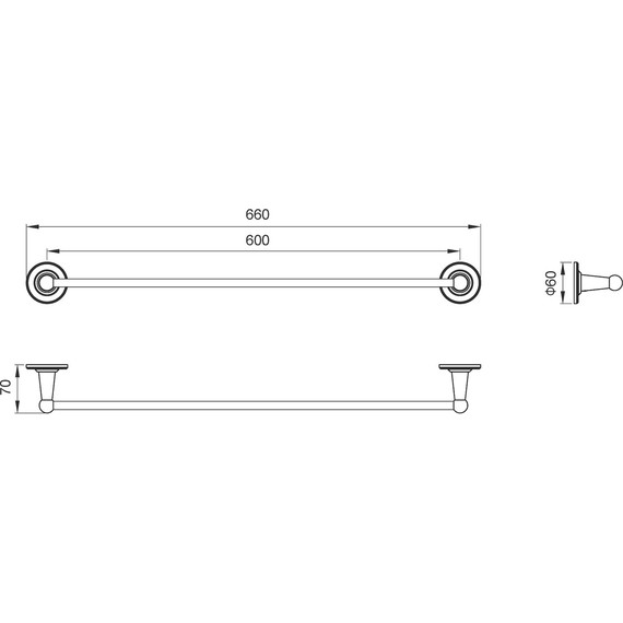 Полотенцедержатель Timo Nelson 160053/02, цвет антик - фото 2
