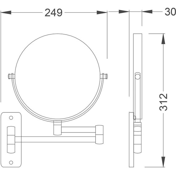 Зеркало косметическое настенное Timo Nelson 160076/02, цвет антик - фото 2