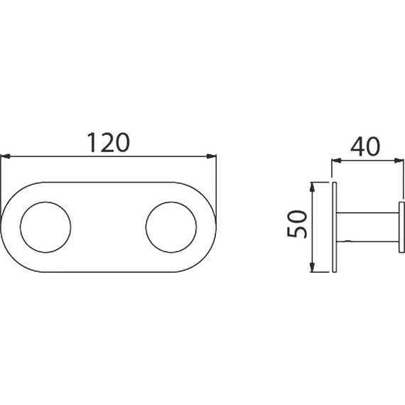 Двойной крючок Timo Saona 13014/03, цвет чёрный - фото 3