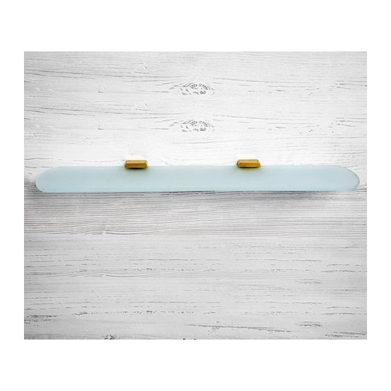 Стеклянная полка WasserKraft Sauer K-7924, цвет золото - фото 2