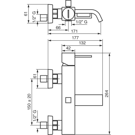 Смеситель для ванны Emmevi Siris CR47001LA - фото 2