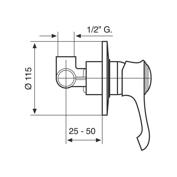 Смеситель для душа Emmevi Tiffany BC6009, белый/хром - фото 2