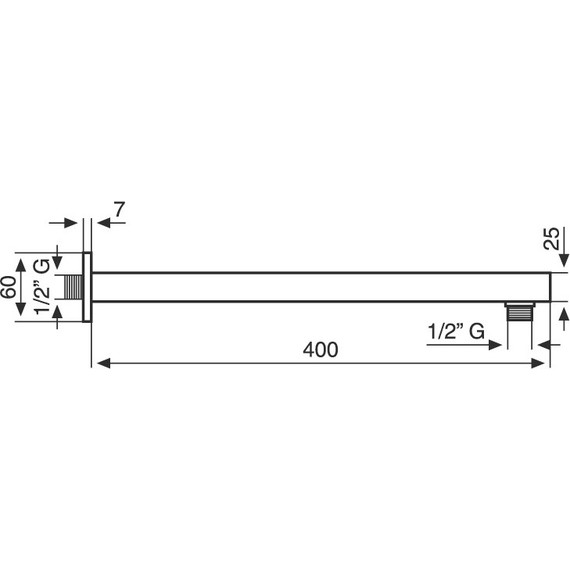 Кронштейн стеновой Emmevi 400 мм C00728CR - фото 2