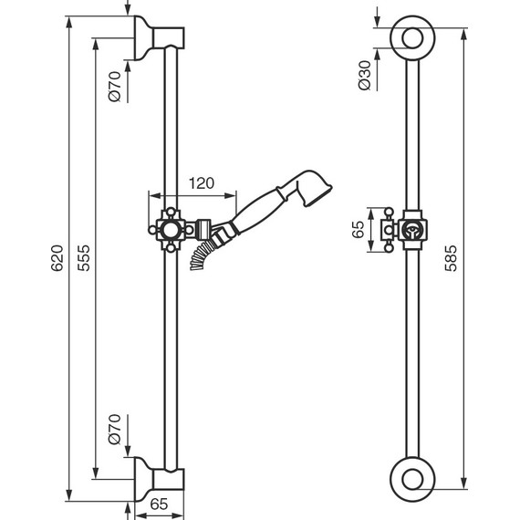 Душевой гарнитур Emmevi C02541CR - фото 2