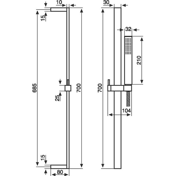 Душевой гарнитур Emmevi C02651CR - фото 2