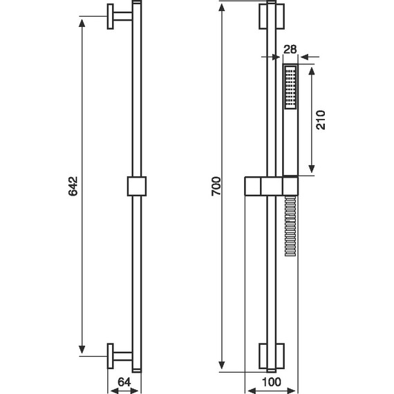 Душевой гарнитур Emmevi C02667CR - фото 2
