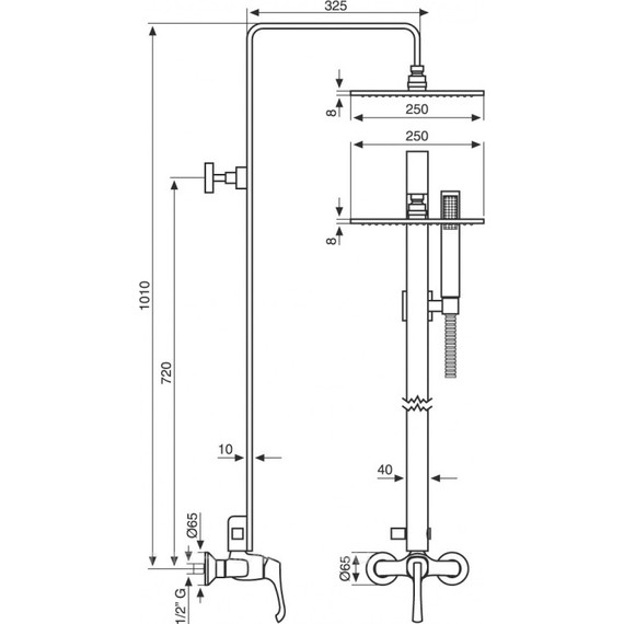 Душевая стойка Emmevi CR7600281 - фото 2