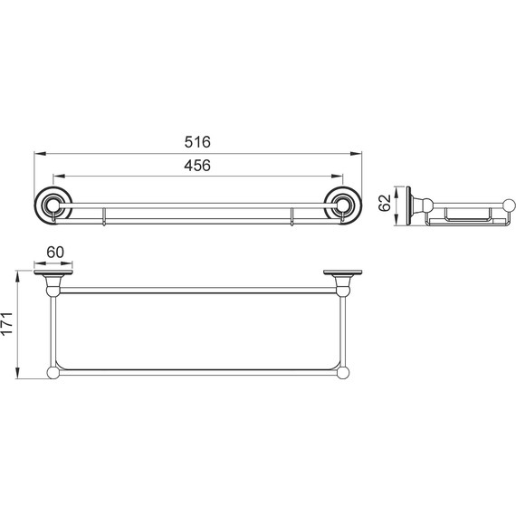 Стеклянная полка Timo Nelson 160072/02, цвет антик - фото 2