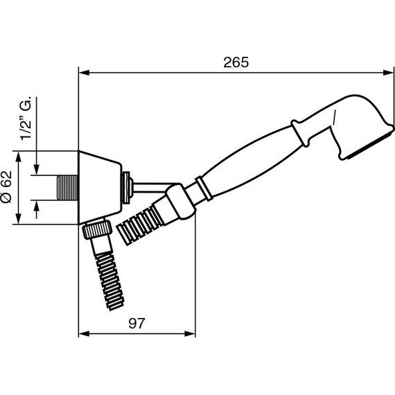 Душевой гарнитур Emmevi OR157, золото - фото 2