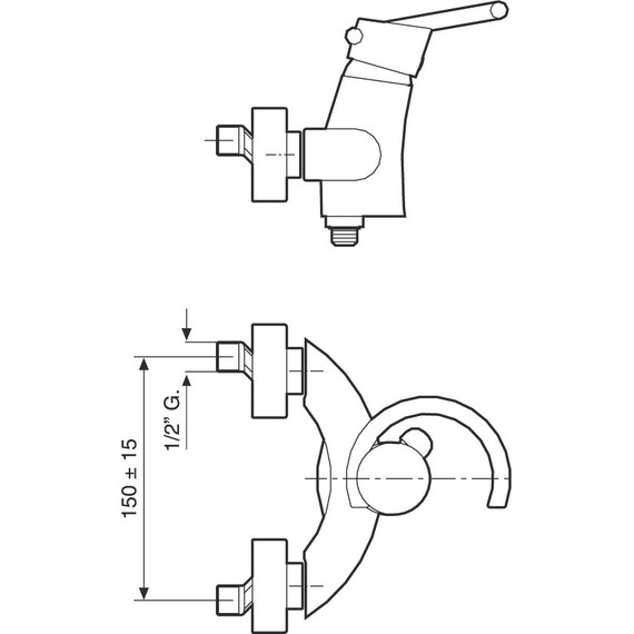 Смеситель для душа Emmevi Twist CR6602, хром - фото 2