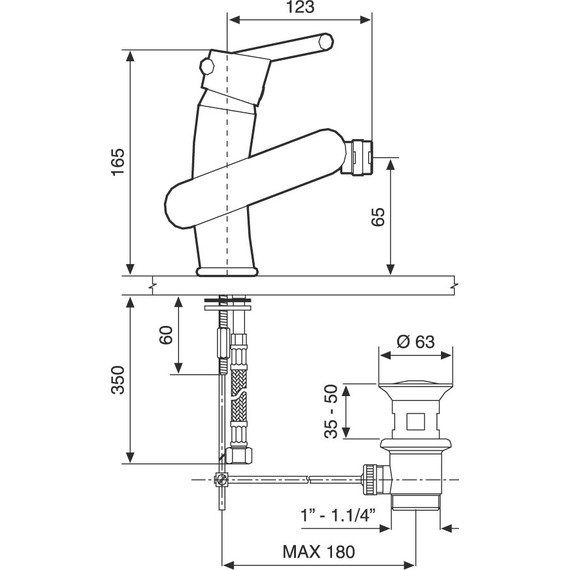 Смеситель для биде Emmevi Twist CR6604, хром - фото 2