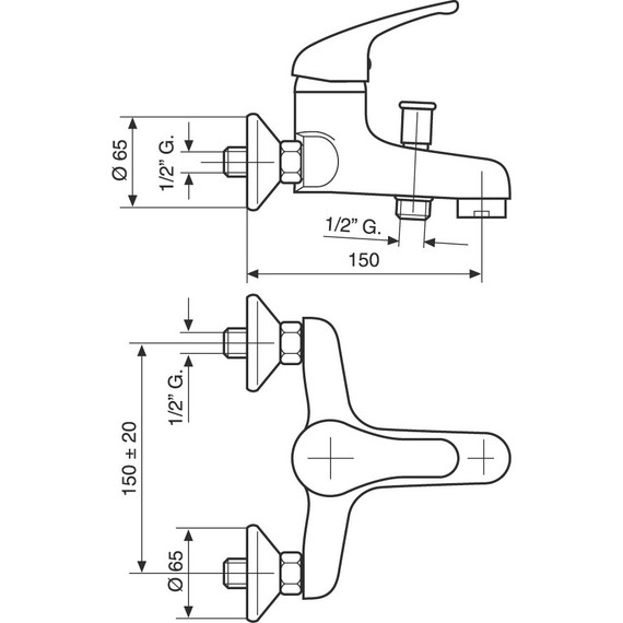Смеситель для ванны Emmevi Winny CR95001 - фото 2