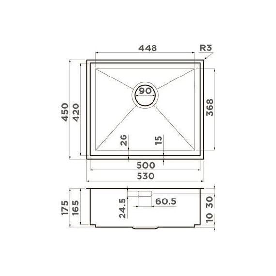 Кухонная мойка Omoikiri Kasen 53-INT LG (4993790) 1,2 мм, светлое золото, Цвет производителя: светлое золото - фото 2
