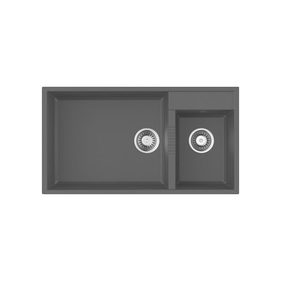 Кухонная мойка Omoikiri Tedori 85-2-U BL 4993940, чёрный, Цвет производителя: чёрный - фото 