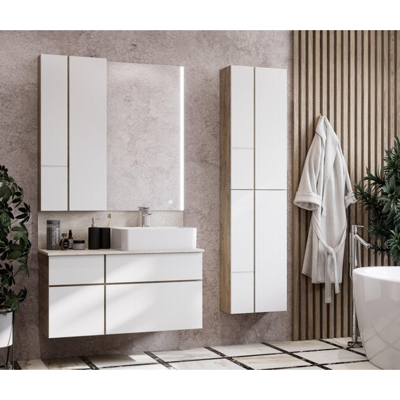 Модуль подвесной Акватон Мишель 43 см 1A244203MIX40, белый софт/дуб эндгрейн - фото 4