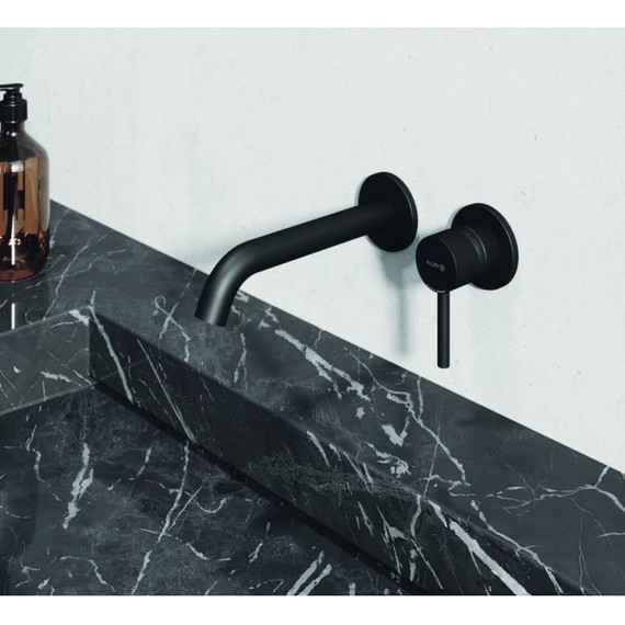 Смеситель для раковины настенный Kludi Bozz 180 мм 382443976, черный - фото 2