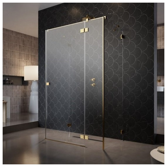 Душевое ограждение Radaway Essenza Pro Gold KDJ+S 110х100 см R, золото/прозрачное - фото 