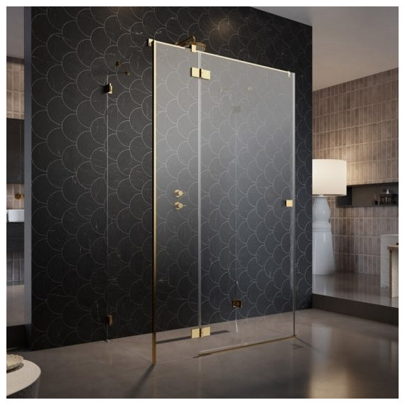 Душевое ограждение Radaway Essenza Pro Gold KDJ+S 110х90 см L, золото/прозрачное - фото 