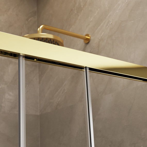 Душевое ограждение Radaway Idea Gold KDD 90х90 см, золото/прозрачное - фото 2