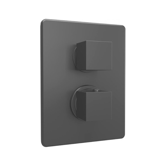 Смеситель для душа с термостатом Paini Dax-R 84PZ690TH, черный - фото 