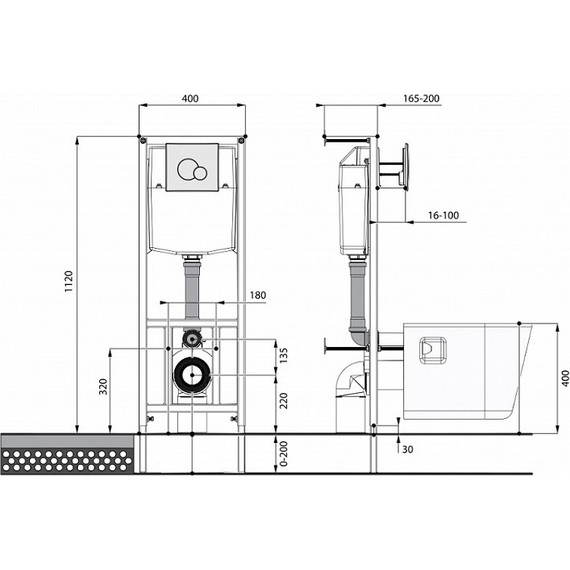 Инсталляция с подвесным унитазом Santeri Альфа 1.3816.4.S00.00B.0 - фото 6