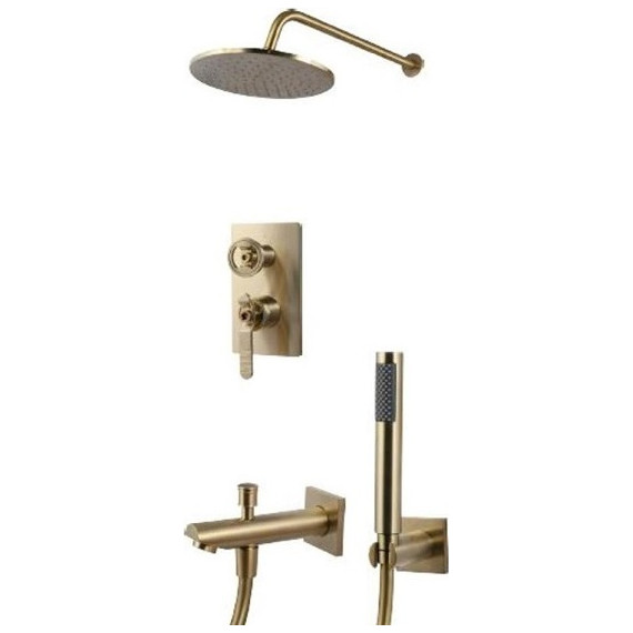Душевая система для ванны Bronze de Luxe 1760’s Loft 6630CG, золото - фото 
