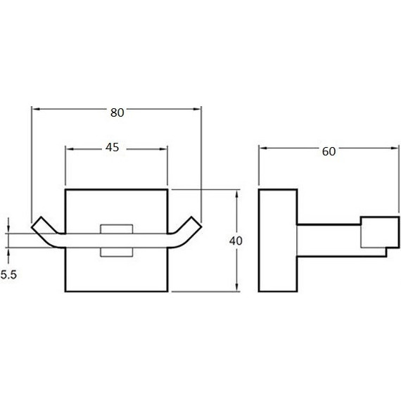 Двойной крючок Bronze de Luxe 1760’s Loft 10507, цвет бронза - фото 2