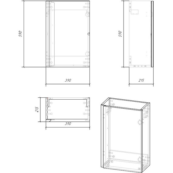 Тумба подвесная с раковиной Cersanit Moduo 40 см SB-SZ-MOD-MO40/Wh, белый - фото 7