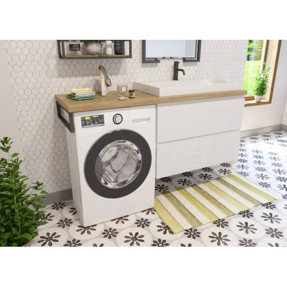 Тумба подвесная с раковиной-столешницей Эстет Malibu Luxe 155 см R ФР-00007114 - фото 4