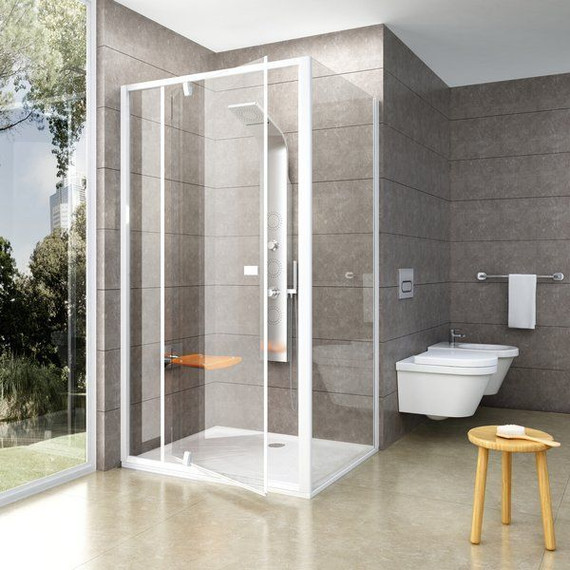 Душевое ограждение Ravak Pivot PPS+PDOP2 80х110 см, белый/прозрачное - фото 3