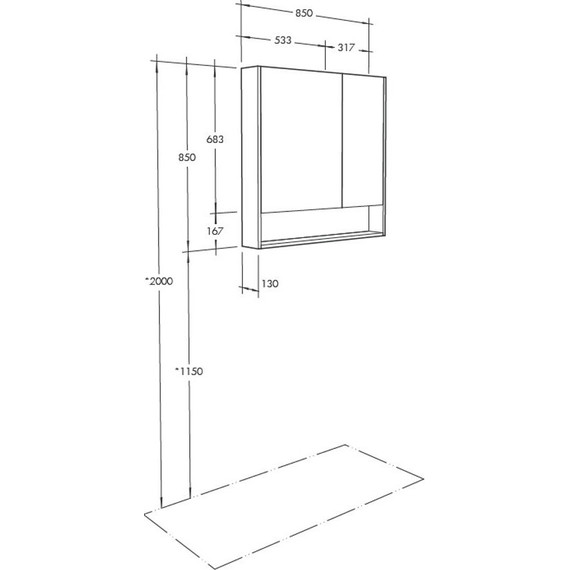 Зеркало-шкаф Акватон Сканди 85 см 1A252302SDZ90, белый/дуб рустикальный - фото 8