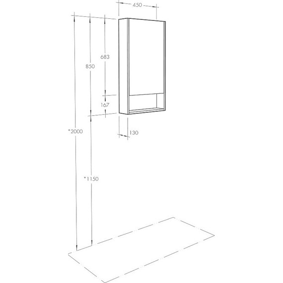 Зеркало-шкаф Акватон Сканди 45 см 1A252002SDB20, белый/дуб верона - фото 6