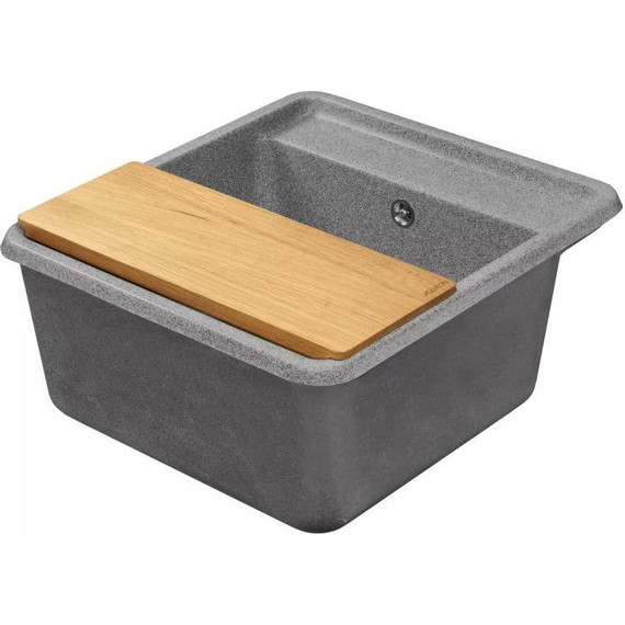 Кухонная мойка Акватон Беллис 1A724932BS230, серый, Цвет производителя: серый - фото 4