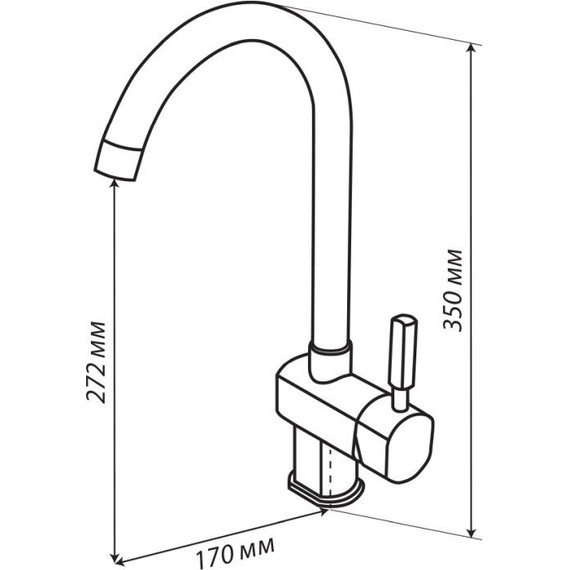 Смеситель для кухни Акватон Лиам 1AX003FCXX250, серый шелк - фото 3