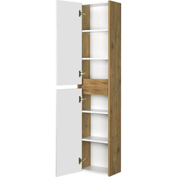 Шкаф подвесной Акватон Сканди 35 см 1A255003SDZ90, белый/дуб рустикальный - фото 4