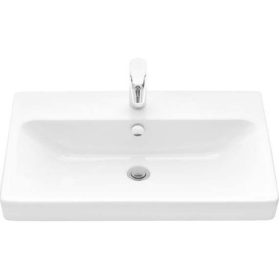 Тумба подвесная с раковиной Акватон Сканди 70 см 1A2518K0SDB20, белый/дуб верона - фото 11