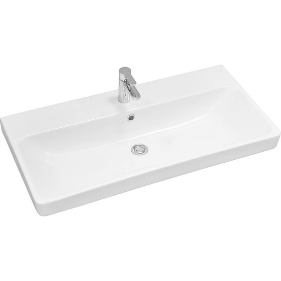 Тумба подвесная с раковиной Акватон Сканди 90 см 1A2519K0SDB20, белый/дуб верона - фото 10